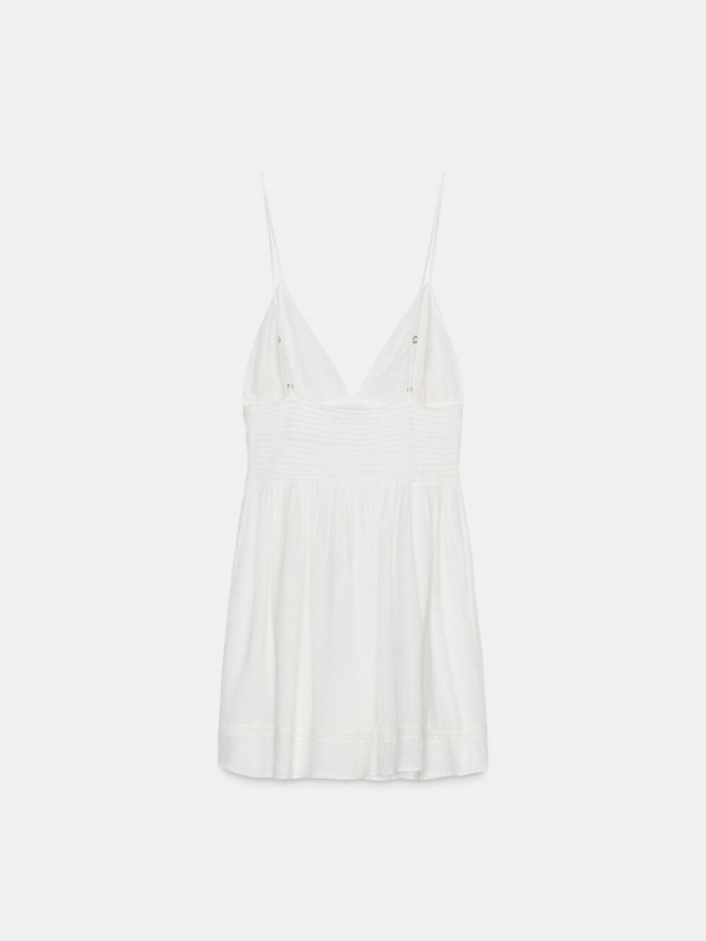 ZARA WHITE LINEN DRESS - Picture 4 of 6